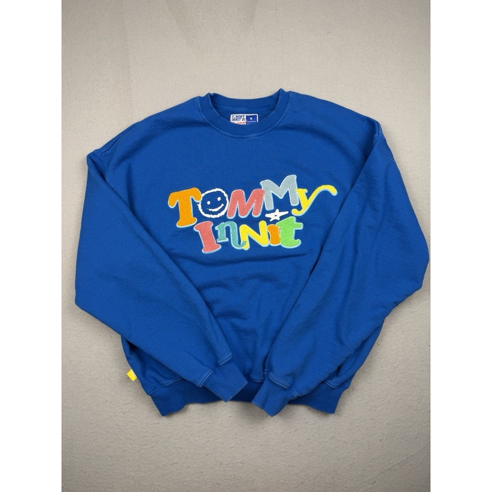 TommyInnit Sweatshirt Mens M Blue Limited Edition Crewneck Tommy Innit Pogchamp